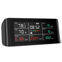 공기질측정기 미세먼지 산소농도 가스누출 공기 품질 모니터 9 in 1 다기능 이산화탄소 감지기 정확한 co2 테스터 공기 품질 감지기 공기 분석기