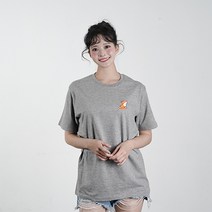 애니멀스 귀여운 동물 캐릭터 로고 남여공용 라운드 반팔 티셔츠 모음