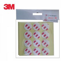 3M 4421 다용도 양면테이프 원형 25mm 96개입 강력테이프 접착테이프 다용도테이프 3M테이프 3M양면테이프
