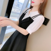 서스펜더 드레스 여성의 여름 디자인 느낌 작은 하이 엔드 작은 하이 엔드 작은 하이 엔드 프랑스 헵번 부드러운 바람 작은 검은 치마