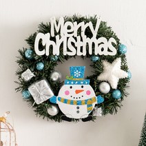 보드눈사람 리스 250Ø(mm)AP 크리스마스 장식 소품 TRWGHM, 보드눈사람리스A