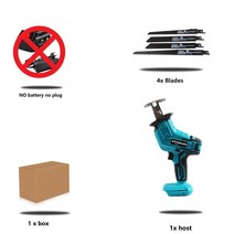 컷쏘 컷소 컷쇼 Makita 18V 배터리 사용 가변 속도 무선 전기톱 4000 rpmmin 금속 목재 절단 도구 전기 톱, 1.no battery no plug