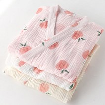 순면 샤워 가운 M + 전용파우치, 흰색, 1개