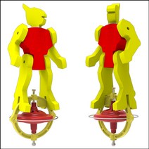 넘어지지 않는 자이로 로봇의 원리