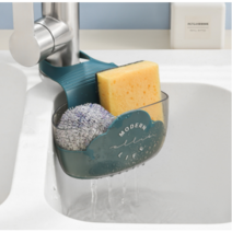 말구름 수세미 거치대 걸이식 홀더 비누 수세미 수납홀더, 블루