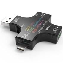 NEXT-VA03 5in1 USB 전압/전류 테스터기 /USB-A/C/5P 타입 지원/ 전압 전류 소비전력 충전량 전력량을 확인/디지털 숫자 표기/고전압 저전압 고전류 방지 셋팅