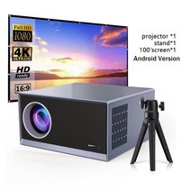 4K빔프로젝터 캠핑TV 빔프로젝트 안드로이드 풀 HD 네이티브 1080P 16000 루멘 블루투스 와이파이 6 비디오 휴대폰 홈 시어터 4K, 40.3Pcs  set B- Android - 영국 플