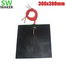 [해외] SWMAKRE 블랙 3X3MM 실리콘 난방 패드 히터 3*3 DIY REPRAP 3D 프린터 가열 침, 110V 500W