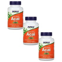 NOW 나우 Freeze-Dried Acai 500 mg 100 Veg Capsules 드라이 아사이 500 mg 100 베지캡슐 Freeze-Dried Acai 500 mg, 3개