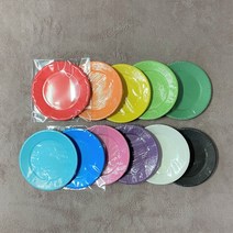 동성 칼라 색깔 종이접시 만들기 재료 단색 혼합 13가지, 1. 빨강10개입