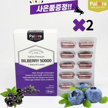 파이오라 뉴질랜드 빌베리 루테인 60캡슐 고함량 마리골드 영양제 선물 추천 금액별사은품, 2개