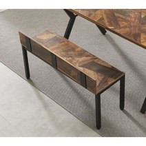 빈티지풍 철제 2인용 벤치 의자(100cm 4컬러) 예쁜 평 체어 형 밴치 식탁, 파스텔빈티지
