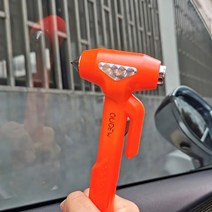 핫버튼 자동차유리깨기 차량용 비상망치 차량 탈출 안전 망치 용품 차 유리 깨는 도구, 고급형