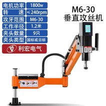 Lihong 데스크탑 전기 태핑 기계 자동 서보 핸드 헬드 범용 로커 암 지능형 CNC 터치 스크린 태핑 기계, M6-30 수직 섹션