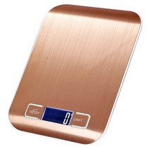 커피저울 베이킹저울 주방 계량 카페 저울 새로운 디지털 주방 저울 스테인레스 스틸 LCD 전자 식품 다이어, 04 gold 10kg