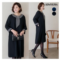 김여사 온앤 포인트 진주 브로치 원피스 엄마옷/마담옷/중년여성/40대/50대