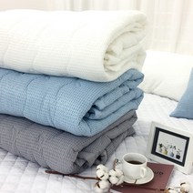 [스페이스샾] 렌징 모달 와플 봄 차렵이불 S 150x205cm, 색상단품:S_그레이