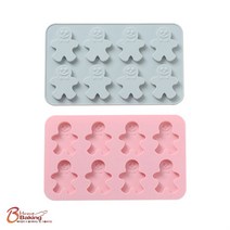 차칸쿡-실리콘몰드 진저맨8구 랜덤1개, 단품, 1개