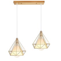 라인조명 로즈다이아2등 펜던트 LED 12w 볼램프 2개 이벤트증정 3가지색상 (블랙 로즈골드 골드) 다이아2등 다이아식탁등 다이아팬던트 led식탁2등 led식탁조명등2등 다이아, 골드-혼합 주광 전구(램프2개/이벤트참여시)