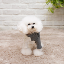 [펫디자인] 반반올인원 2colors 강아지옷 강아지올인원, 그레이