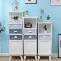 프로방스 원목 틈새 수납장 300 거실 침실 주방 코너, 브라운- 40 x 35 x 88