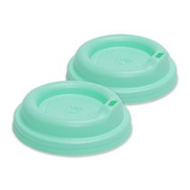 핫컵 종이컵 커피 컵 뚜껑 카페 테이크아웃 10온스 13온스 민트 타공 튜브뚜껑 200개, 10/13 민트 튜브뚜껑 200개