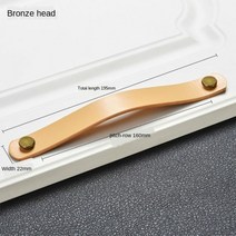 원목거실장 템바보드원목거실장 북유럽 소가죽 옷장 서랍 문 가죽 손잡이 주방 캐비닛 침실 서재 가구 176913, Bronze-160mm