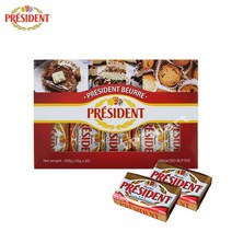 프랑스 프레지덩 무염 1회용 미니 버터 20입 총200g, 프레지덩미니버터20입 1팩