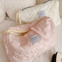 바비썬 47 하트패턴 고급 대용량 화장품 파우치 이너백