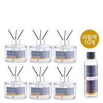 레이나퍼퓸 공병6개+리필150mlx10+스틱10세트+선물박스, 호박병6개_블랙체리10개