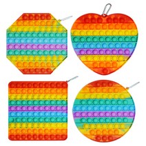 [KC인증] 스위트데이 20CM 왕 레인보우 푸쉬팝 뽁뽁이 버블팝 도형팝잇 실리콘팟잇 집콕놀이/ 두뇌게임, 팔각형