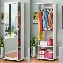 전신거울수납장 수납 코너 옷방용 인테리어 보석함, H