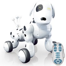 반려로봇 애완용 돌봄 애완 로봇 2.4g 무선 지능형 원격 제어 개 전자 댄스 동물 음악 를위한 교육 대화 형 이야기, 소매 상자 없이