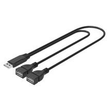 STK USB 2.0 A 남성 2 듀얼 USB 여성 잭 Y 분배기 허브 전원 케이블