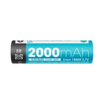 Coms 18650 보호회로 리튬이온 충전지 2000mA LB100, 1