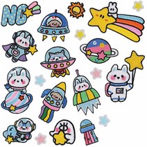 온업 DIY 커스텀 열접착 와펜 패치 세트 WP01, 타입4 (20개입), 20개