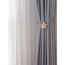 하니월드 별모양 달모양 자석 커튼집게 타이백, 별모양 실버 2개