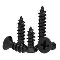 M2.6 블랙 접시 머리 태핑 스크류 카운터 성크 강철 크로스 나사, M2.6 (100pcs), 8mm, 1개