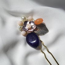 한복뒤꽂이 쥬얼포레 배꽃 한복장신구 머리장식 혼주뒤꽂이