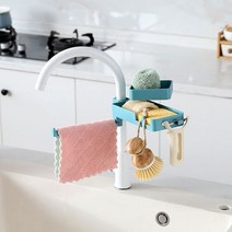 지노킹 싱크대 행주 수세미 거치대, 그레이