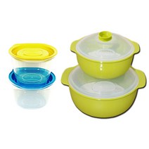 달빛별빛 쿡앤밥 275ml 2종 색상랜덤+전자레인지찜기그린 대+소, 1set