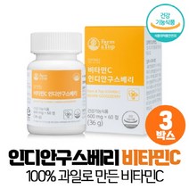 인디안구스베리 암라 비타민C 정, 60정, 3개, 600mg