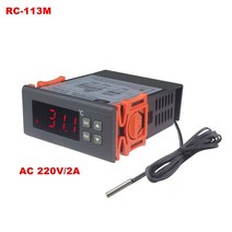 온습도계 PID 온도 조절기 온도 컨트롤러 RC-113M 220V 2A Incubater 난방 장치 용 온도 센서 포함