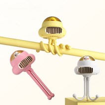 Mimi Duck 문어발 날개없는 선풍기 무소음 휴대용 선풍기 USB충전식, 화이트