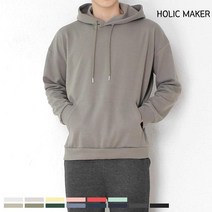 홀릭메이커 남자 후드티 HTT016 오버핏 긴팔 티셔츠남자티셔츠 남성티셔츠 후드티 후드티셔츠 남자후드티 남성후드티 남자긴팔티 오버핏 겨울후드티 검정 색 아