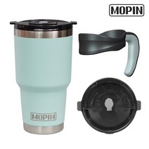 모핀 대용량 진공텀블러 선택02 [텀블러+씰링캡+한손손잡이], 900ml, 민트