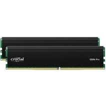 Crucial Pro RAM 32GB (2x16GB) DDR4 3200MTs (또는 3000MTs 또는 2666MTs) 데스크탑 메모리 (CP2K16G4DFRA32A), 64GB Kit (2x32GB) with Heat Sp