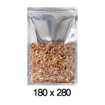 팩플러스 전면투명후면증착봉투(지퍼형) 180x280 100매 / 투명지퍼백 / 포장지퍼백 / 포장봉투