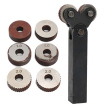 FNICEL 1set 26mm 듀얼 휠 널링 공구 0.5mm 스틸 디아 리니어 피치 세트 선반 커터 기계, 한개옵션0