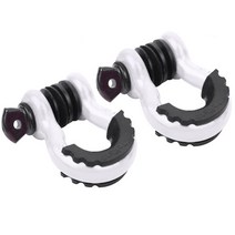 자동차 견인 고리견인 자동차 후크 미국 활 걸쇠 드롭 단조 3/4 D 링 4.75T 오프로드 차량 고무 커버 포함, 03 WHITE